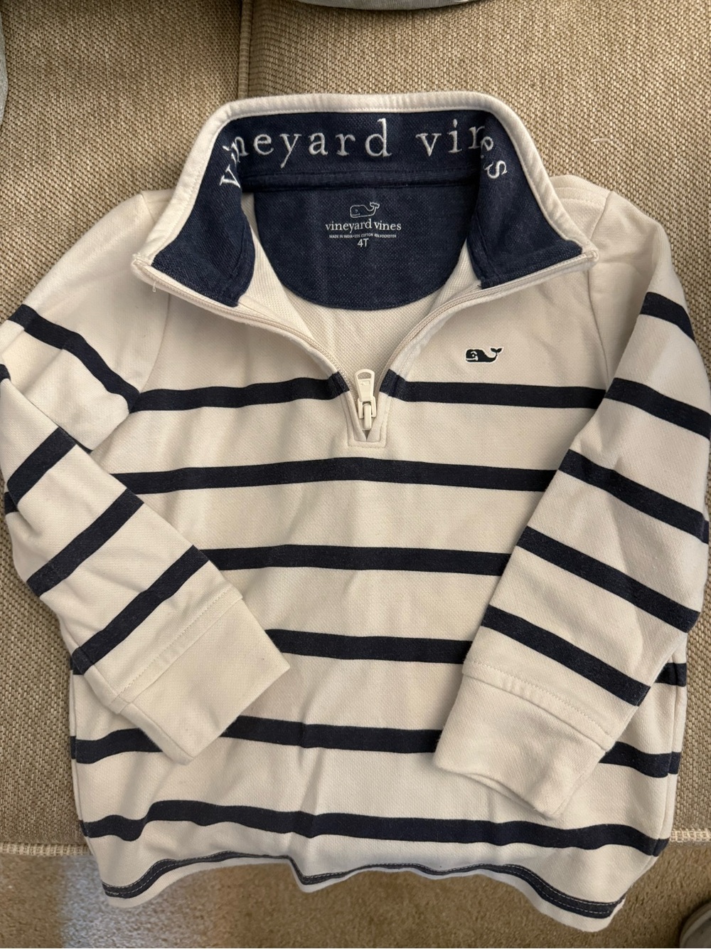 Vineyard Vines kids’ quarter-zip pullover, size 4T